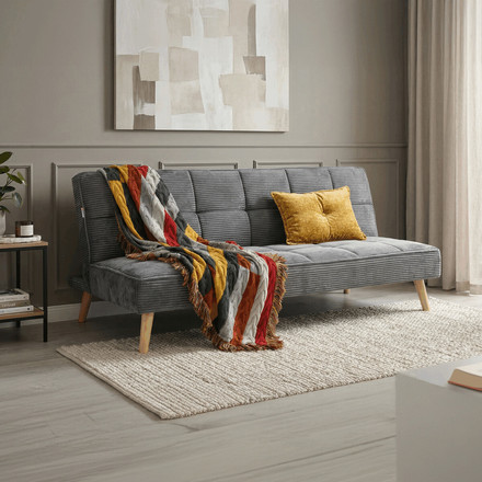 Rozkládací pohovka Autronic Trojmístná, šedá, látka, ASB-C3030 GREY6 (1)