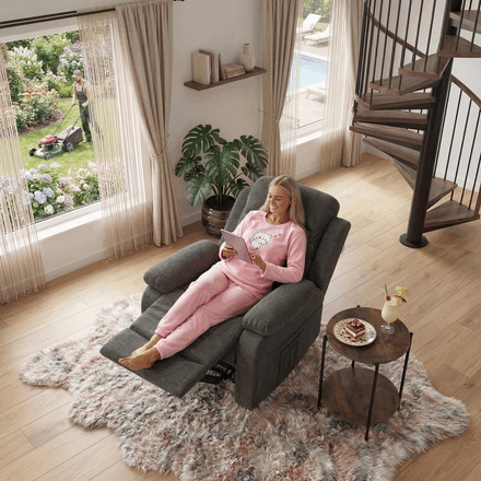 Polohovací křeslo Autronic šedá, látka, TV-4086 GREY2 (1)