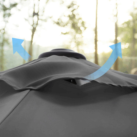 Zahradní slunečník Autronic šedý, kov, ASL-E1130 GREY (5)