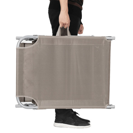 Zahradní lehátko Autronic 193x53x29cm, látka, krémová, AZL-E1192 CRM (6)
