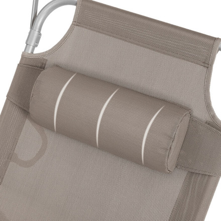 Zahradní lehátko Autronic 193x53x29cm, látka, krémová, AZL-E1192 CRM (7)