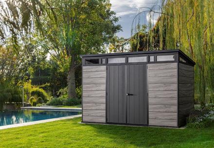 Zahradní domek Keter PENT Signature 11x7 Storm Grey, s podlahou (1)