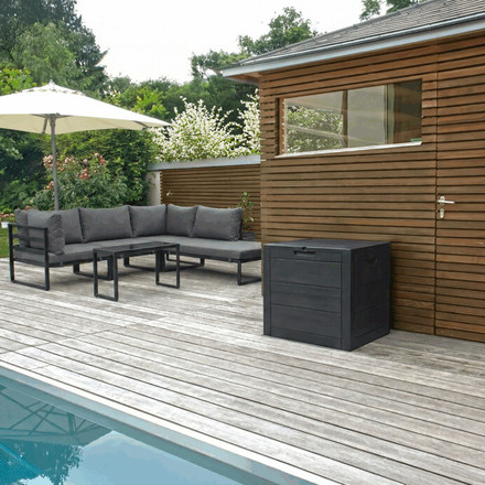 Zahradní úložný box Autronic 56x43x53cm, plast, šedá, AZB-G2035 GREY (1)