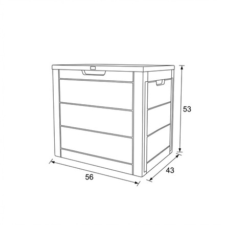 Zahradní úložný box Autronic 56x43x53cm, plast, šedá, AZB-G2035 GREY (6)
