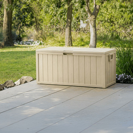 Zahradní úložný box Autronic 112x49x54cm, plast, béžová, AZB-G2075 CRM (1)