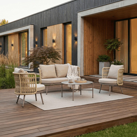 Zahradní sestava Autronic kov, béžová, AZS-L1994 CRM (1)