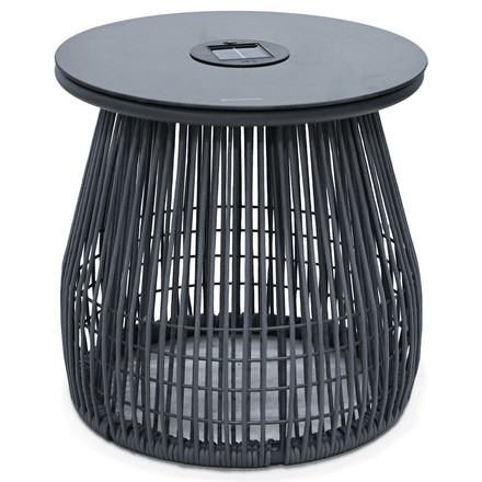 Zahradní set Autronic 1+2, solární podsvícení, kov, šedá, AZS-L1314 GREY (5)