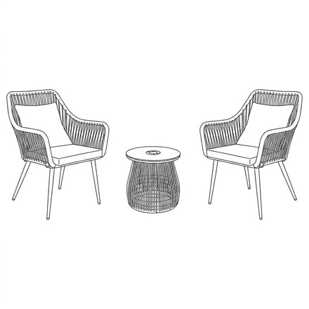Zahradní set Autronic 1+2, solární podsvícení, kov, šedá, AZS-L1314 GREY (7)
