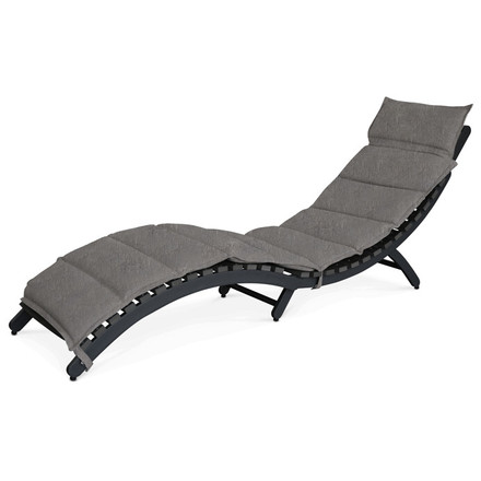 Zahradní lehátko Autronic 54x192x68cm, hliník, šedá, AZL-L1301 GREY