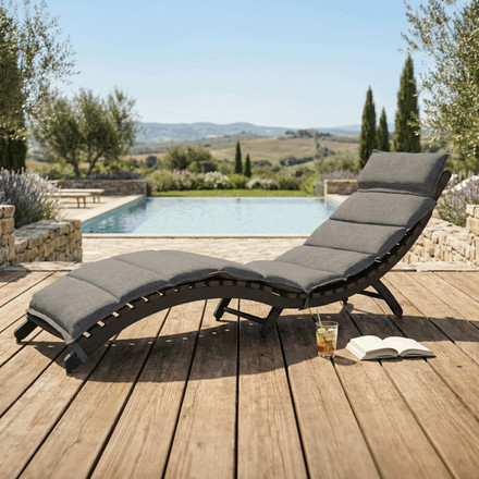 Zahradní lehátko Autronic 54x192x68cm, hliník, šedá, AZL-L1301 GREY (1)