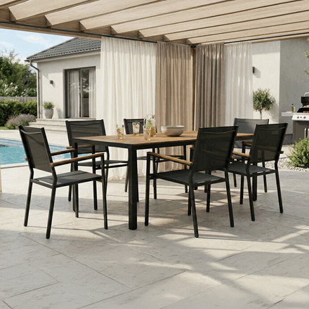 Zahradní židle Autronic kov, síťovina, šedá, AZC-L1303 GREY (1)