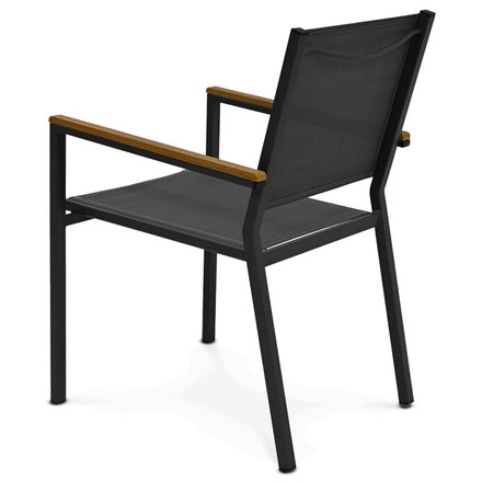 Zahradní židle Autronic kov, síťovina, šedá, AZC-L1303 GREY (3)