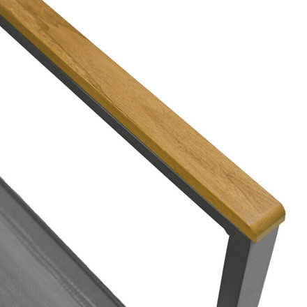 Zahradní židle Autronic kov, síťovina, šedá, AZC-L1303 GREY (4)