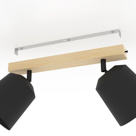 Stropní bodové svítidlo Eglo (900432) COTORRO E27 2x 25W dřevo -kov (2)