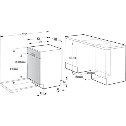 Vestavná myčka nádobí Gorenje GI673B90X (5)