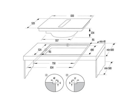 Indukční deska s integrovaným odsavačem par Gorenje GEH8433BSCWF (4)