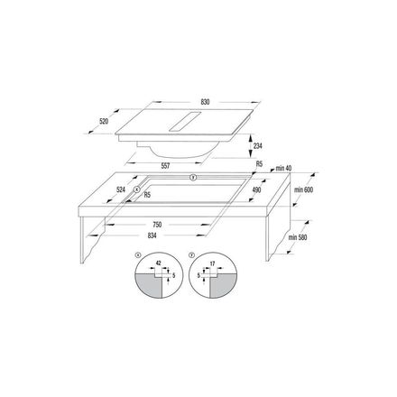 Indukční deska s integrovaným odsavačem par Gorenje GEH8432BSCWF (4)