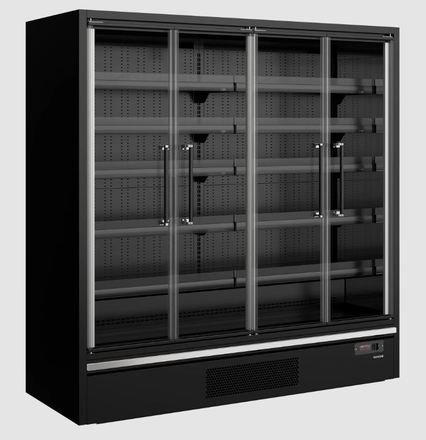 Chladicí vitrína přístěnná, kř. dveře Galaxy+ Tefcold GP20FGD Black