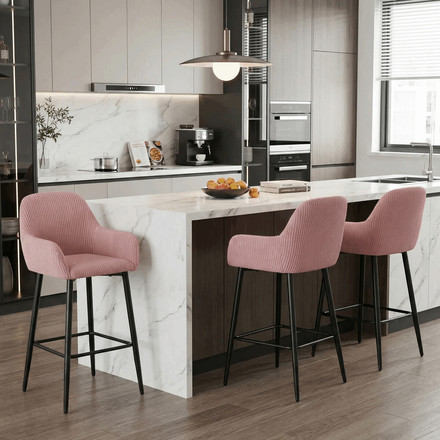 Barová židle Autronic růžová, látka,AUB-V4009 PINK6 (1)