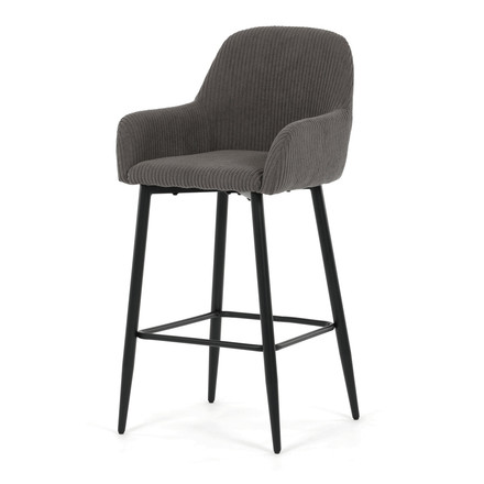 Barová židle Autronic šedá, látka,AUB-V4009 GREY6