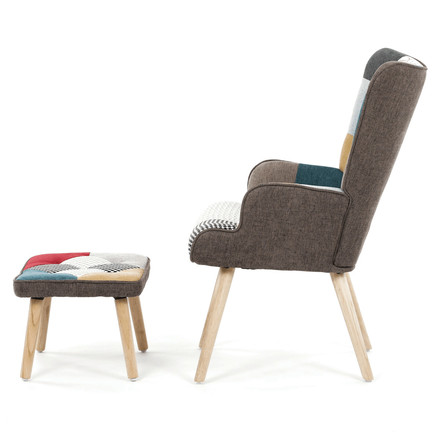 Křeslo Autronic ušák, vícebarevná, látka, AK-305B PW2 (3)