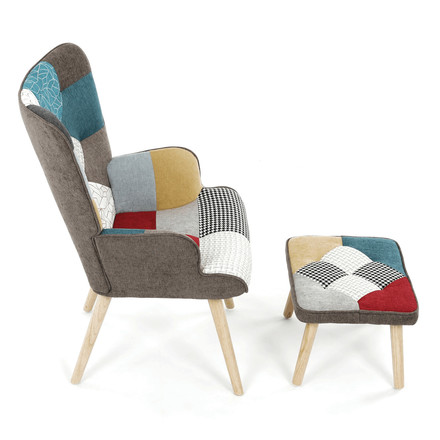 Křeslo Autronic ušák, vícebarevná, látka, AK-305B PW2 (8)