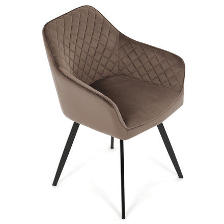 Moderní jídelní židle Autronic hnědá, sametová látka, DCH-425 BR4 (9)