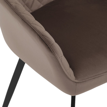 Moderní jídelní židle Autronic hnědá, sametová látka, DCH-425 BR4 (12)