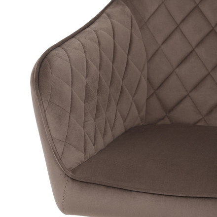 Moderní jídelní židle Autronic hnědá, sametová látka, DCH-425 BR4 (13)