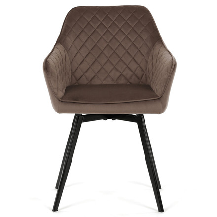 Moderní jídelní židle Autronic hnědá, sametová látka, DCH-425 BR4 (2)