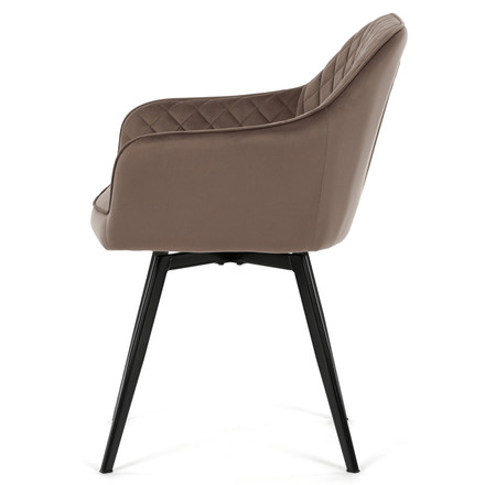 Moderní jídelní židle Autronic hnědá, sametová látka, DCH-425 BR4 (3)