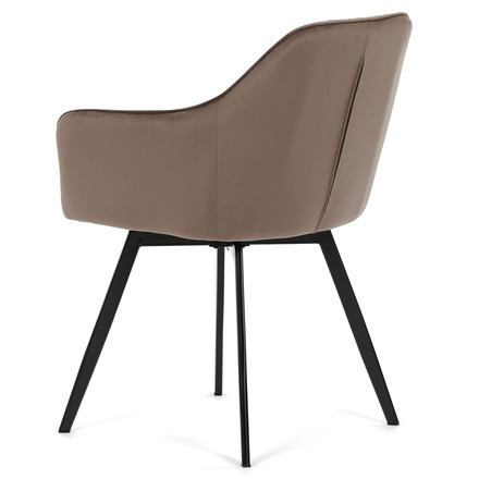 Moderní jídelní židle Autronic hnědá, sametová látka, DCH-425 BR4 (4)
