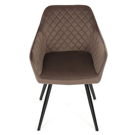 Moderní jídelní židle Autronic hnědá, sametová látka, DCH-425 BR4 (6)