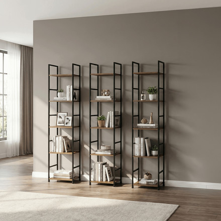 Regál Autronic mdf, hnědá, GD-215 OLW (1)