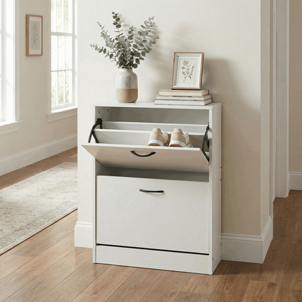 Botník Autronic mdf, bílá, ABO-G1014 WT (1)