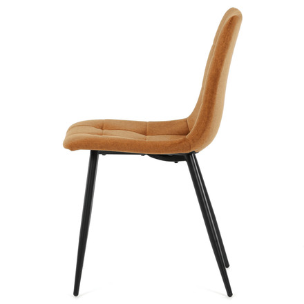 Moderní jídelní židle Autronic žlutá, sametová látka, DCL-X7015 YEL2 (3)