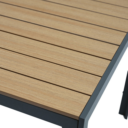 Zahradní stůl Autronic 150x90cm, kov, polywood, šedá, AZT-L1303 GREY (3)