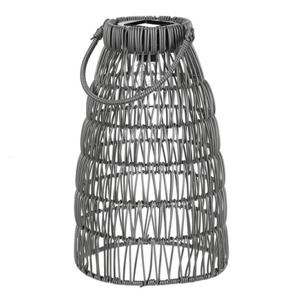 Lucerna Autronic umělý ratan, kónická, LED osvětl., šedá, cena za sadu 2 ks (PLA102 GREY) (9)