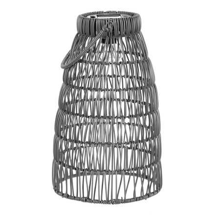 Lucerna Autronic umělý ratan, kónická, LED osvětl., šedá, cena za sadu 2 ks (PLA102 GREY) (10)