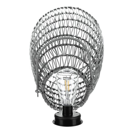 Lucerna Autronic umělý ratan, kónická, LED osvětl., šedá, cena za sadu 2 ks (PLA102 GREY) (7)