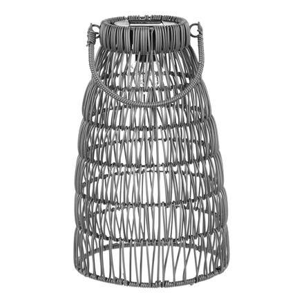 Lucerna Autronic umělý ratan, kónická, LED osvětl., šedá, cena za sadu 2 ks (PLA102 GREY) (8)