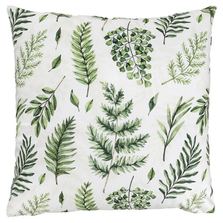 Polštář Autronic s výplní - sametový, 45 x 45 cm, mix zeleného listí (UBR127-1)