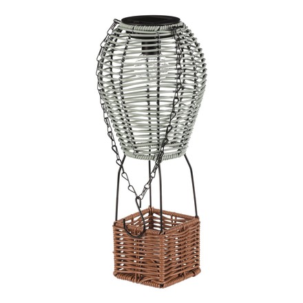 Lucerna Autronic umělý ratan a kov, balón, LED osvětl, vel. S, zeleno-hnědá (PLA113 GRN-S)