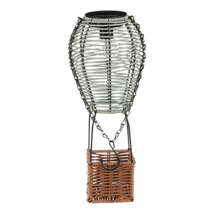 Lucerna Autronic umělý ratan a kov, balón, LED osvětl, vel. S, zeleno-hnědá (PLA113 GRN-S) (1)