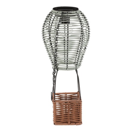 Lucerna Autronic umělý ratan a kov, balón, LED osvětl, vel. S, zeleno-hnědá (PLA113 GRN-S) (2)