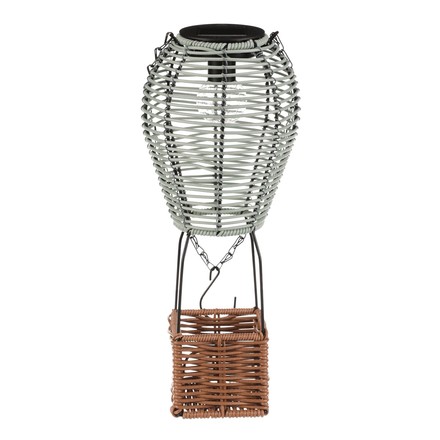 Lucerna Autronic umělý ratan a kov, balón, LED osvětl, vel. S, zeleno-hnědá (PLA113 GRN-S) (3)