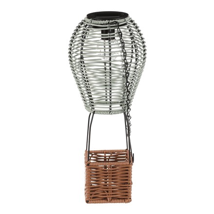 Lucerna Autronic umělý ratan a kov, balón, LED osvětl, vel. S, zeleno-hnědá (PLA113 GRN-S) (4)