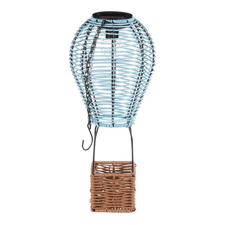 Lucerna Autronic umělý ratan a kov, balón, LED osvětl, vel. L, modro-hnědá (PLA113 BLUE-L) (2)