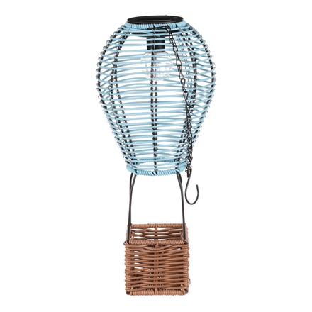 Lucerna Autronic umělý ratan a kov, balón, LED osvětl, vel. L, modro-hnědá (PLA113 BLUE-L) (4)