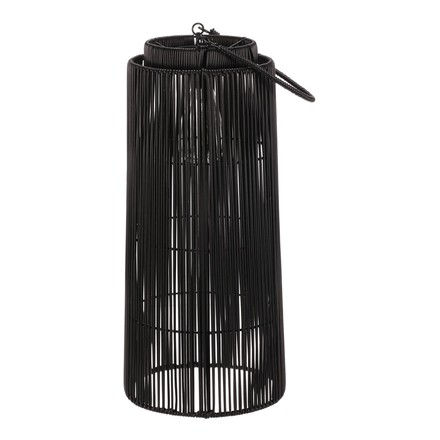 Lucerna Autronic umělý ratan, sloupcová, LED osvětl., vel. M, šedo-černá (PLA106-M) (4)